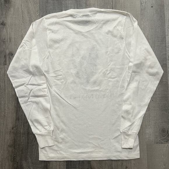VTG German Shepherd T Shirt White Long Sleeve 90s "I Love My Human" Dog Puppy M - Picture 2 of 5